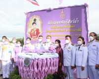 พุทธศาสนิกชนจังหวัดสุราษฎร์ธานีพร้อมใจทำบุญตักบาตรและปล่อยพั ... พารามิเตอร์รูปภาพ 15