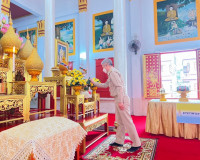 นายบันดาล สภิรชวาล เป็นประธานฝ่ายฆราวาส พิธีถวายภัตตาหารเพล  ... พารามิเตอร์รูปภาพ 2