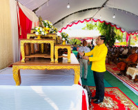พิธีเปิด งานฉลองอุโบสถ ผูกพัทธสีมาปิดทอง ฝังลูกนิมิตของวัดบา ... พารามิเตอร์รูปภาพ 1
