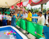 พิธีเปิด งานฉลองอุโบสถ ผูกพัทธสีมาปิดทอง ฝังลูกนิมิตของวัดบา ... พารามิเตอร์รูปภาพ 7