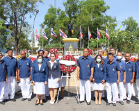 พิธีวางพวงมาลาถวายสักการะ และกล่าวสดุดีเทิดพระเกียรติ พลเรือ ... พารามิเตอร์รูปภาพ 8