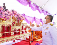 พุทธศาสนิกชนจังหวัดสุราษฎร์ธานีพร้อมใจทำบุญตักบาตร ถวายพระรา ... พารามิเตอร์รูปภาพ 5