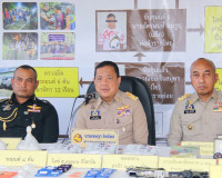 จังหวัดสุราษฎร์ธานีแถลงผลจับกุมคดียาเสพติด จากมาตรการจัดระเบ ... พารามิเตอร์รูปภาพ 1