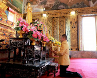 พุทธศาสนิกชนจังหวัดสุราษฎร์ธานีทุกหมู่เหล่า พร้อมใจร่วมพิธีเ ... พารามิเตอร์รูปภาพ 1