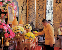 พุทธศาสนิกชนจังหวัดสุราษฎร์ธานีทุกหมู่เหล่า พร้อมใจร่วมพิธีเ ... พารามิเตอร์รูปภาพ 3
