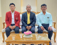 รองผู้ว่าราชการจังหวัดสุราษฎร์ธานีให้โอวาท และอวยพรนักกีฬาขอ ... พารามิเตอร์รูปภาพ 2