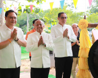 รองผู้ว่าฯ สุราษฎร์ธานี เปิดงานปิดทองฝังลูกนิมิตและผูกพันธสี ... พารามิเตอร์รูปภาพ 11
