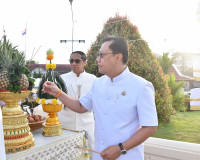 จังหวัดสุราษฎร์ธานีจัดพิธีบวงสรวงศาลหลักเมือง ส่งเสริมประเพณ ... พารามิเตอร์รูปภาพ 3