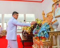 ข้าราชการและประชาชนจังหวัดสุราษฎร์ธานีพร้อมใจร่วมพิธีเจริญพร ... พารามิเตอร์รูปภาพ 13
