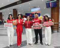 รองผู้ว่าราชการจังหวัดฯ ร่วมกิจกรรมต้อนรับเที่ยวบินปฐมฤกษ์ แ ... พารามิเตอร์รูปภาพ 9