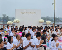 สุราษฎร์ธานีจัดพิธีทำบุญเมืองใหญ่ ตักบาตรพระ 1,110 รูป ฉลอง  ... พารามิเตอร์รูปภาพ 12