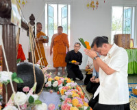 รองผู้ว่าฯ สุราษฎร์ธานี เป็นประธานพิธีผูกพัทธสีมา ปิดทองฝังล ... พารามิเตอร์รูปภาพ 14