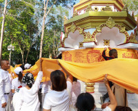 พลังศรัทธาเนืองแน่น! สุราษฎร์ธานีรวมใจเป็นหนึ่ง แห่ผ้าห่มพระ ... พารามิเตอร์รูปภาพ 26