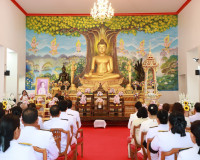 จังหวัดสุราษฏร์ธานีประกอบพิธีสวดพระพุทธมนต์และทำบุญตักบาตรถว ... พารามิเตอร์รูปภาพ 35