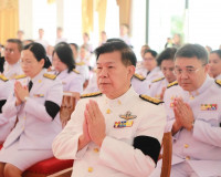 จังหวัดสุราษฎร์ธานี จัดพิธีบำเพ็ญกุศลและทำบุญตักบาตร ในวาระค ... พารามิเตอร์รูปภาพ 9