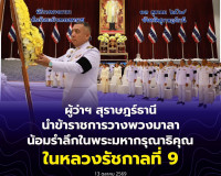 จังหวัดสุราษฎร์ธานีจัดพิธีวางพวงมาลา น้อมรำลึกในพระมหากรุณาธ ... พารามิเตอร์รูปภาพ 10